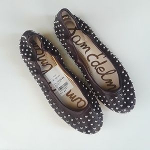 Sam Edelman NEW women's Flats 6 Studded Burgundy